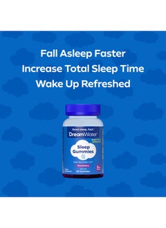 Dream Water Dream Water Sleep Gummies; Melatonin 5mg, GABA, 5-HTP; Natural Flavors and Colors; Helps You to Fall Asleep, Fast and Wake Refreshed, Snoozeberry, 60 Gummies  - Image 2