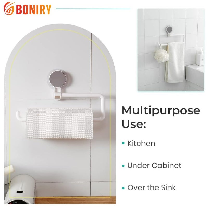 Boniry Toilet Paper Holder, Magic Sticker Self Adhesive Multifunctional Paper Towel Holder, Napkin Holder for Home, Under Cabinet, Over The Sink, Organizer Rack for Paper Towel Roll, Kitchen Towels - Image 5