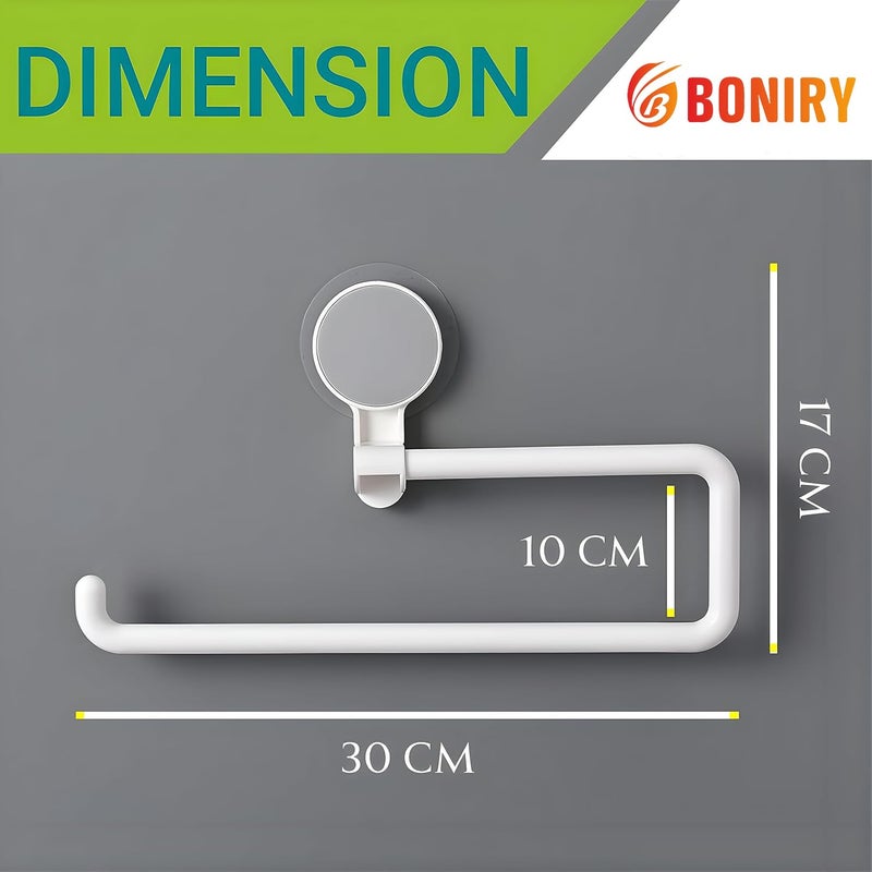 Boniry Toilet Paper Holder, Magic Sticker Self Adhesive Multifunctional Paper Towel Holder, Napkin Holder for Home, Under Cabinet, Over The Sink, Organizer Rack for Paper Towel Roll, Kitchen Towels - Image 3