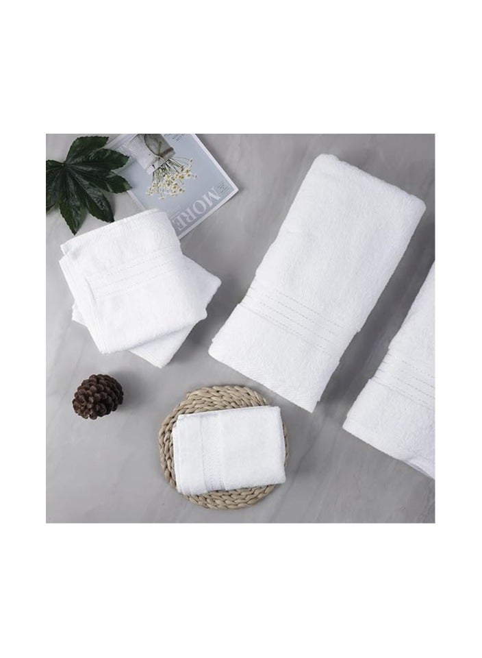 LuksYol Luxury Towel Set - 100% Pure Turkish Cotton - 600 GSM Premium Absorbent & Fluffy Towels - Ultra Soft & Gentle on Skin - Set of 6 (2 Bath 140x70cm, 2 Hand 50x90cm, 2 Wash 50x30cm) - Hotel & Spa Quality Towels - Oeko-Tex Certified (Made in Green & Standard 100) - Highly Absorbent & Quick Drying - Elegant Modern Design - Ideal for Daily Use, Gifting, or Guest Towels - Long-Lasting Durability with Soft Touch - White - Premium Weaving for Luxurious Texture - Fade-Resistant & Machine Washable - Perfect for Bathroom, Gym, Spa & Travel - High-End Cotton Towels by LuksYol - Designed for Comfort & Style with a Premium Feel That Lasts Wash After Wash - Image 2