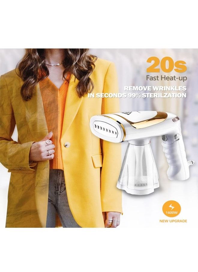 Generic Steamer for Clothes 1600W High-Power Handheld Steam Portable Foldable Travel Garment Steamer Three Speeds Adjustment Garment Steamers with Detachable 250ml Water Tank Fast Heat Up in 20s  - Image 1