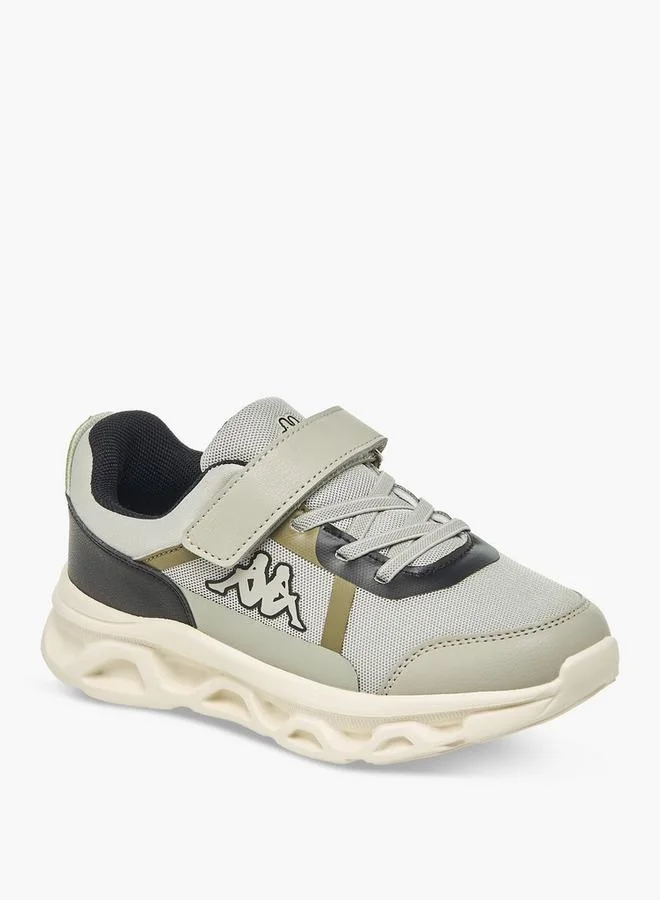 Kappa Boys Logo Print Hook and Loop Sports Shoes