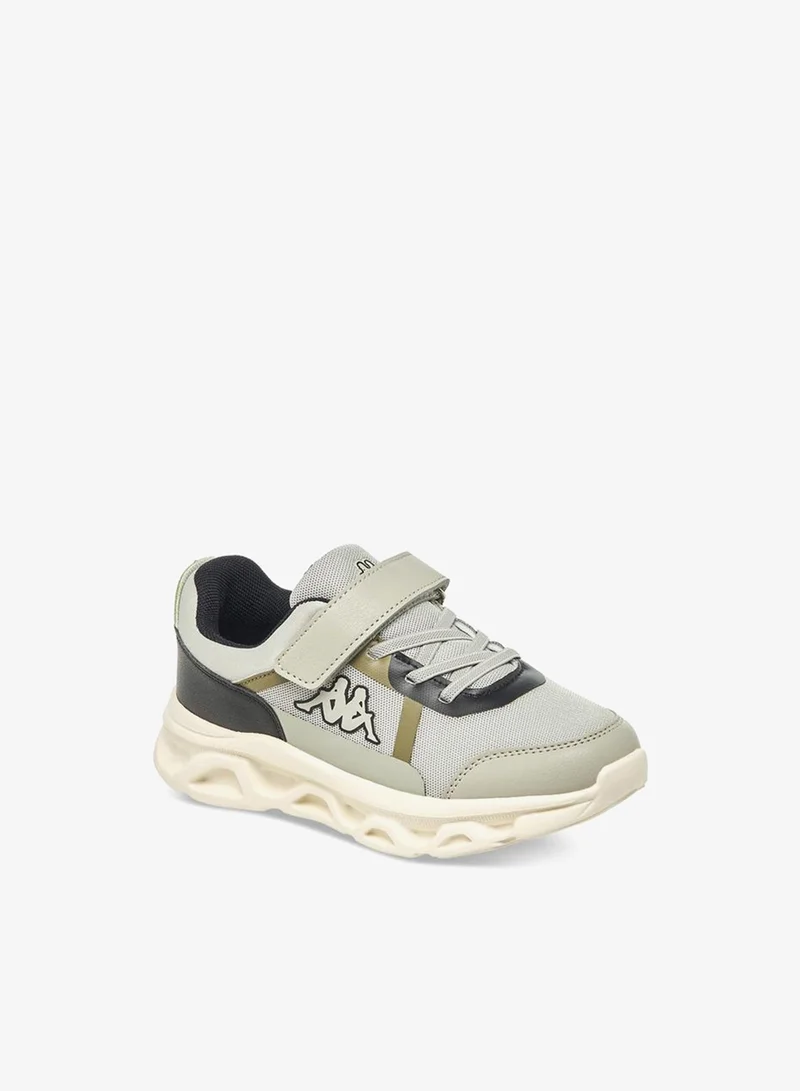 Kappa Boys Logo Print Hook and Loop Sports Shoes