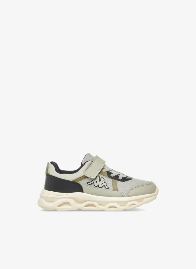 Kappa Boys Logo Print Hook and Loop Sports Shoes