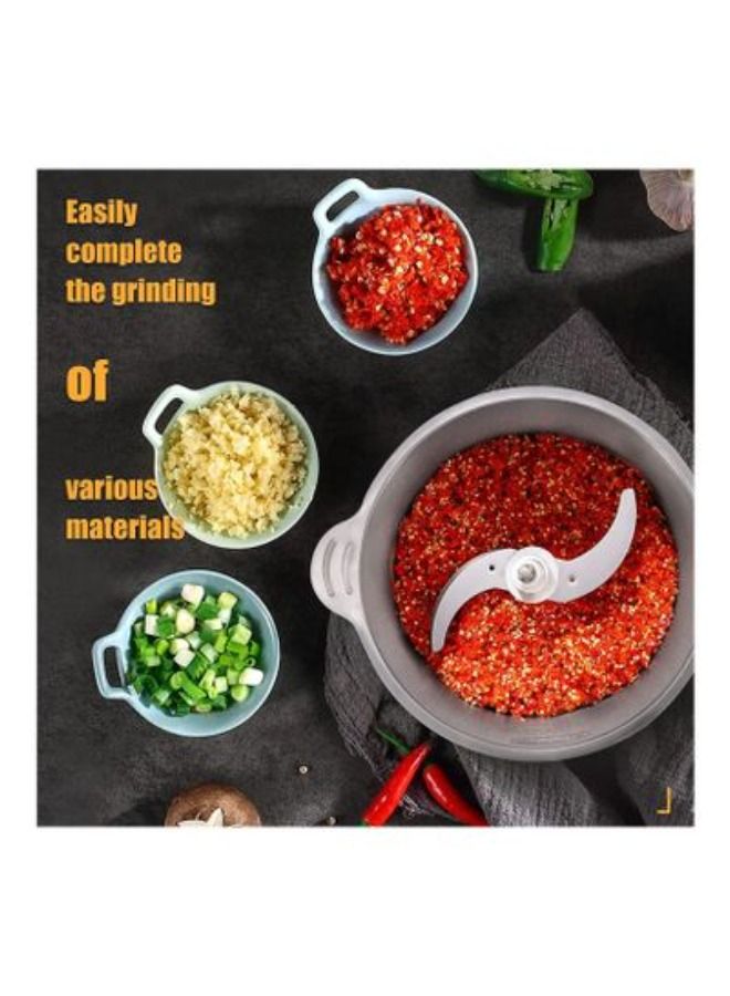 أكاليكس مفرمة لحم كهربائية مع محرك قوي 3 لتر من الفولاذ المقاوم للصدأ ، 2 مستويات سرعة وظيفة السلامة متعددة المروحية للحوم والفواكه والخضروات. - Image 3