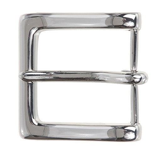Beltiscool 1 1/2" (38 mm) Nickel Free Single Prong Square Belt Buckle, Silver - Image 1