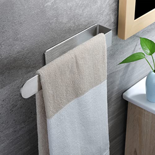 Taozun Towel Holder 11.8 Inch Brushed Hand Towel Rack Bathroom Towel Bar Adhesive Towel Ring Stainless Steel Hand Towel Hanger, Stick on Wall - Image 3