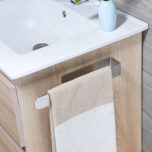 Taozun Towel Holder 11.8 Inch Brushed Hand Towel Rack Bathroom Towel Bar Adhesive Towel Ring Stainless Steel Hand Towel Hanger, Stick on Wall - Image 2