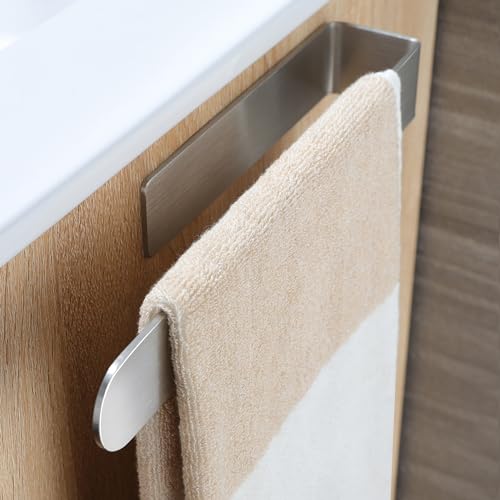 Taozun Towel Holder 11.8 Inch Brushed Hand Towel Rack Bathroom Towel Bar Adhesive Towel Ring Stainless Steel Hand Towel Hanger, Stick on Wall - Image 1