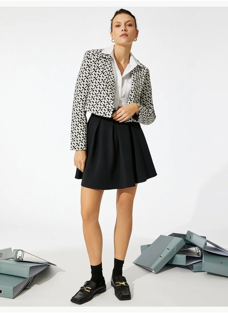 كوتون Wrapped Crop Blazer Jacket