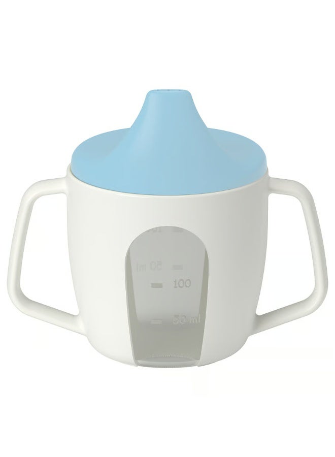 IKEA Börja 005.968.11 Children's Cup with Lid, Training Beaker with Handles - 200ml - Image 1