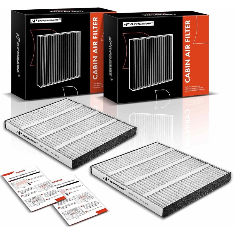 APremium 2PC Under Driver Side Dash Cabin Air Filter with Activated Carbon Compatible with Lexus LS400 1995 1996 1997 1998 1999 2000 40L Replace 8713950010 XC10034C