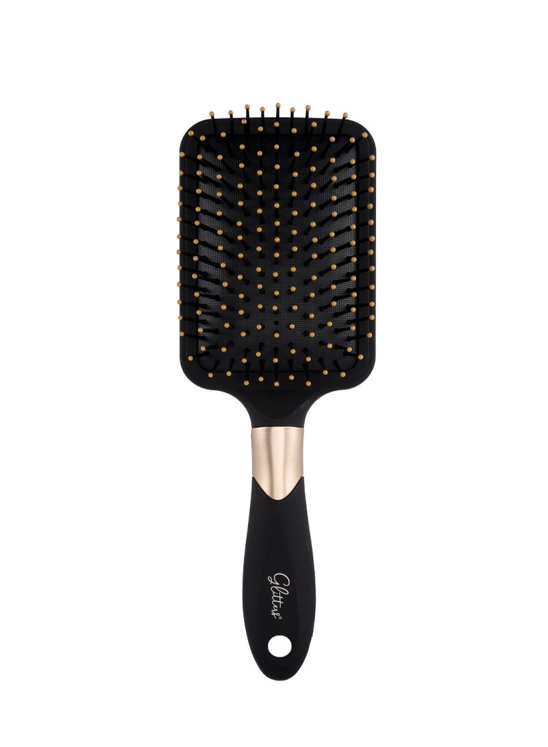 Glitters Hair Brushes for Men Women, Hole Design Hair Blow Drying Styling Brush Curve Brush Barber Brush for Long, Thick, Thin, Curly Hair, Slicked-back Hair - Image 1