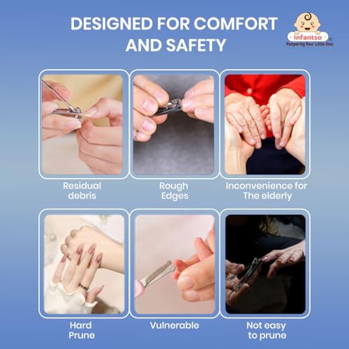 Infantso TRIMSY Electric Baby Nail Trimmer for Newborns to All Age | Baby Nail Care & Grooming Nail Cutter for Baby Boy & Baby Girl | Skin Friendly & Safest Nail Clipper with Cleaning Brush, 1 Piece - Image 2