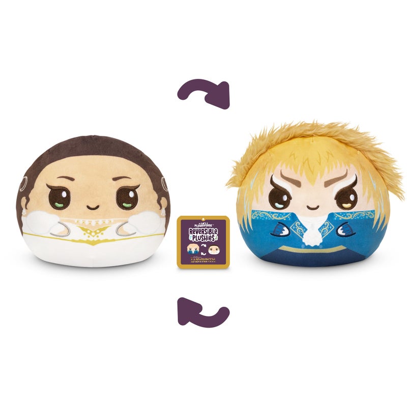 TeeTurtle Reversible Jim Henson's Labyrinth Jareth/Sarah 6-Inch Two-Sided Flip Plush Toy with Embroidered Details - Cute Mini Collectible Plush for Kids, Teens, and Adults - Image 3