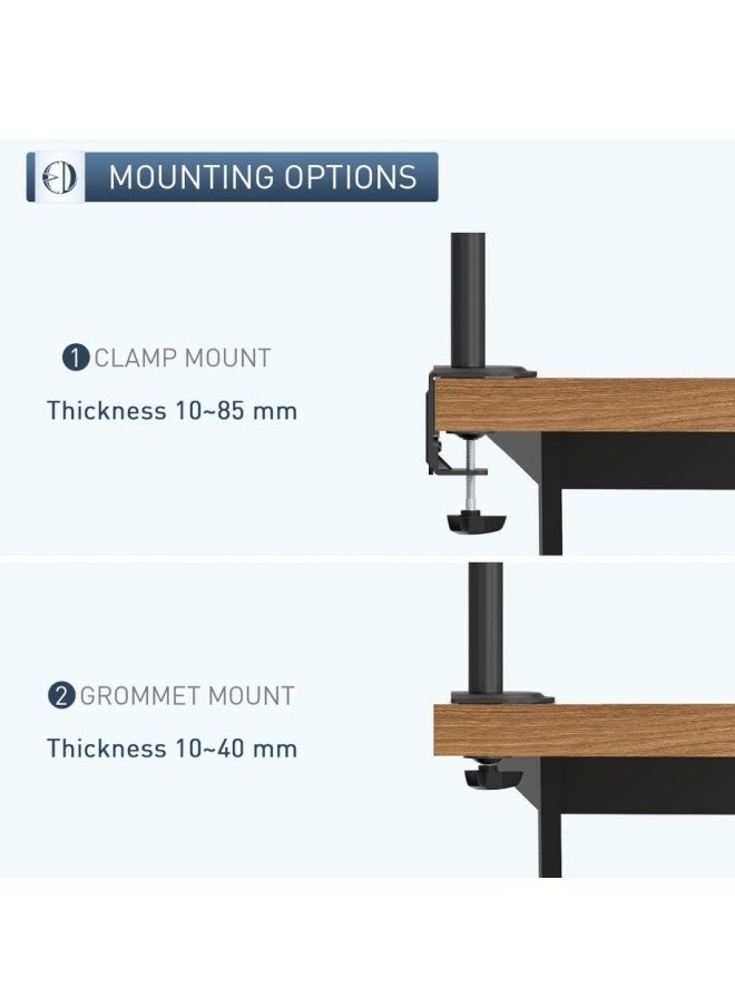 KYD - Laptop Monitor Mount Stand Height Adjustable Desk Mount Monitor Arm with Laptop Tray Dual Monitor Desk Holder, Computer Stands - Image 1