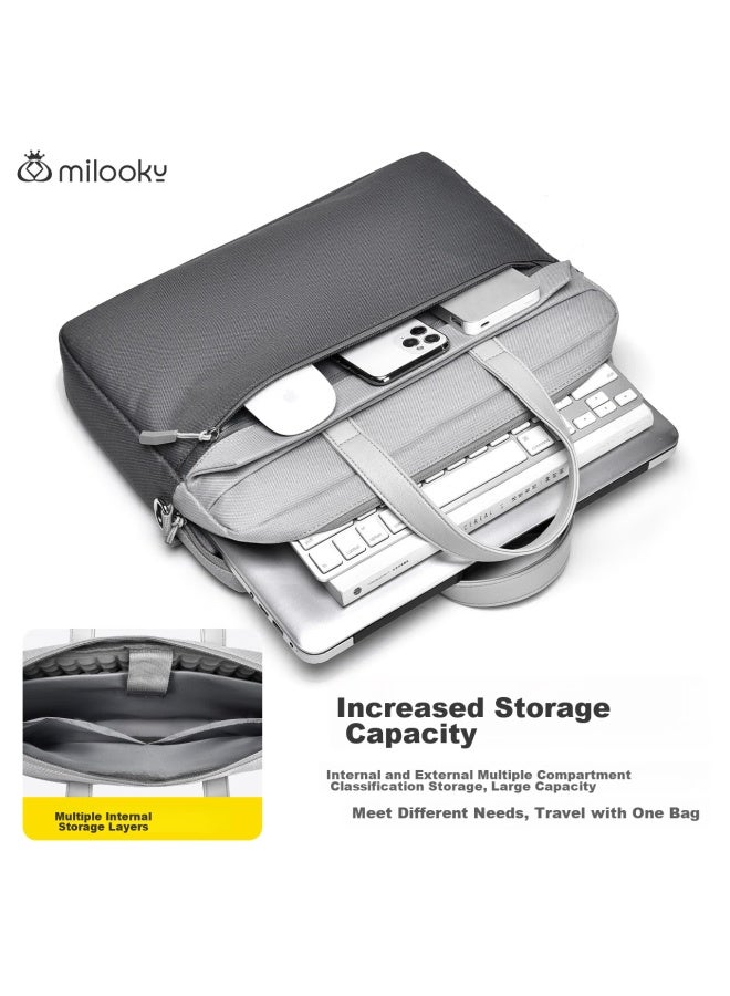 Milooky Shoulder Laptop Bag 15.6/16 Inch Large Capacity Handbag For Men And Women, Compatible With Lenovo And Apple - Image 3