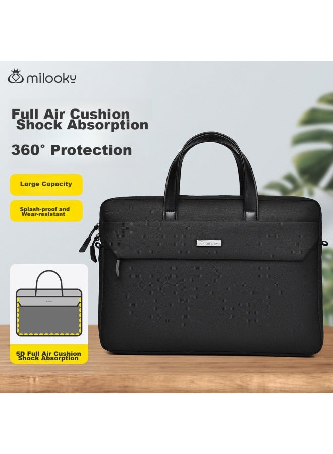Milooky Shoulder Laptop Bag 15.6/16 Inch Large Capacity Handbag For Men And Women, Compatible With Lenovo And Apple - Image 1