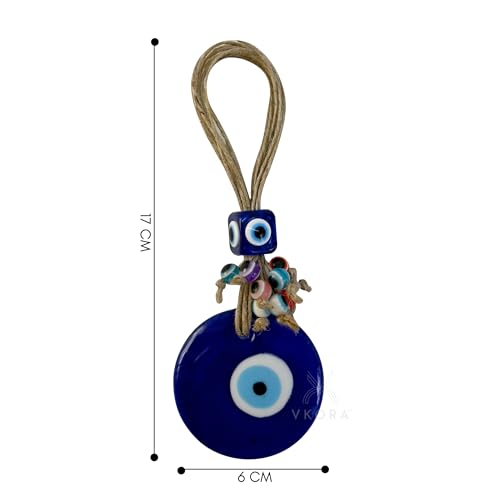 VKORA Handmade Turkish Evil Eye Hanging with Beads for Decoration of Home Shop Office Garden (MBJU6) - Image 5