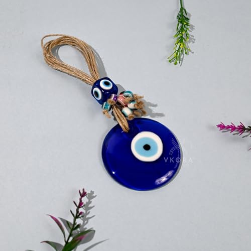 VKORA Handmade Turkish Evil Eye Hanging with Beads for Decoration of Home Shop Office Garden (MBJU6) - Image 3
