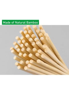 Generic Bamboo Sticks, of 50 Round Wooden Sticks, Bamboo Strips, Ice Sticks, Wooden Strips, Wooden Sticks, Pole Wrap, Wooden Sticks for Crafts, for Craft Projects, 30 cm x 5 mm  - Image 3