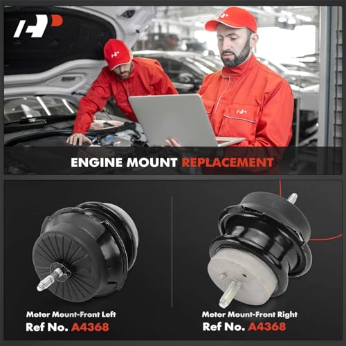 A-Premium 2PCS Front Left Right Engine Motor Mount Kit Compatible with Infiniti G25 2011-2012, G35 2007-2008, M35 2009-2010, QX70 2014-2017, FX35 2009-2012, FX37 2013, EX35, RWD, Replace# 11220JK00A - Image 2