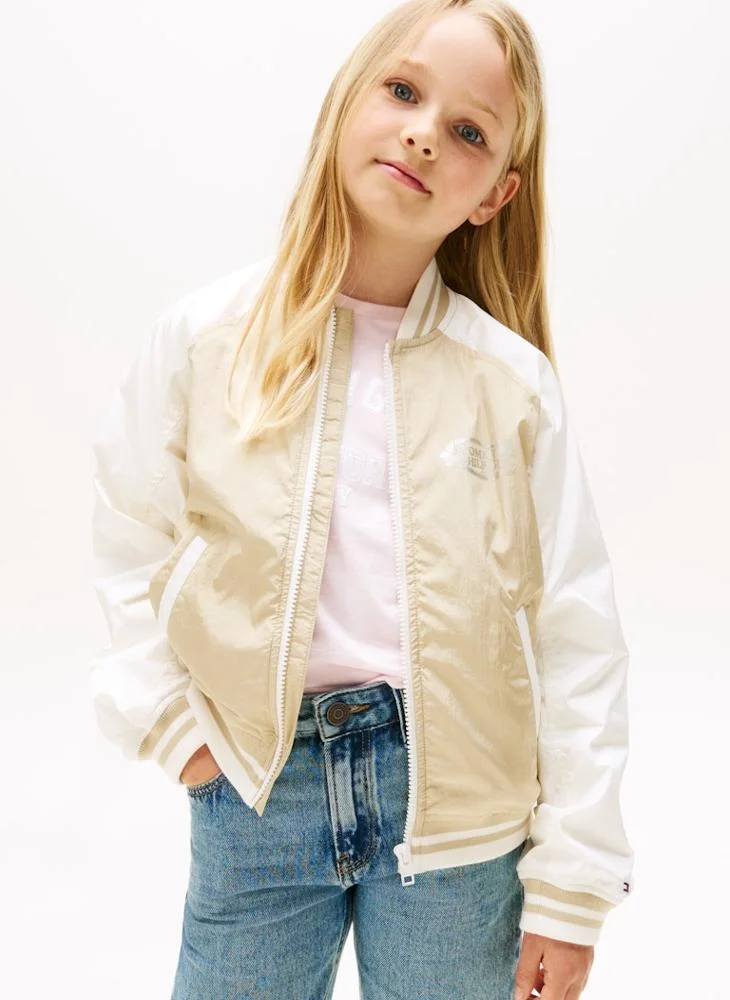 تومي هيلفيغر Kids Butterfly Graphic Bomber Jacket