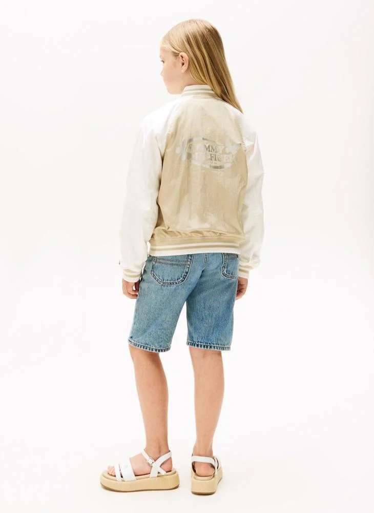 تومي هيلفيغر Kids Butterfly Graphic Bomber Jacket