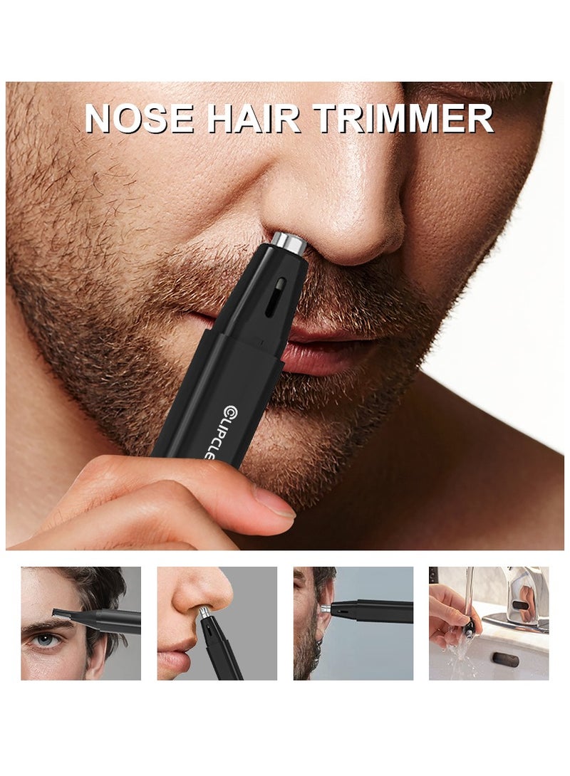 CLIPCLEAN Ear and Nose Hair Trimmer Clipper, 7000 RPM Professional Painless Eyebrow & Facial Hair Trimmer for Men/Women,  USB Rechargeable Electric Nose Hair Trimmer with IPX5 Waterproof, Black - Image 2