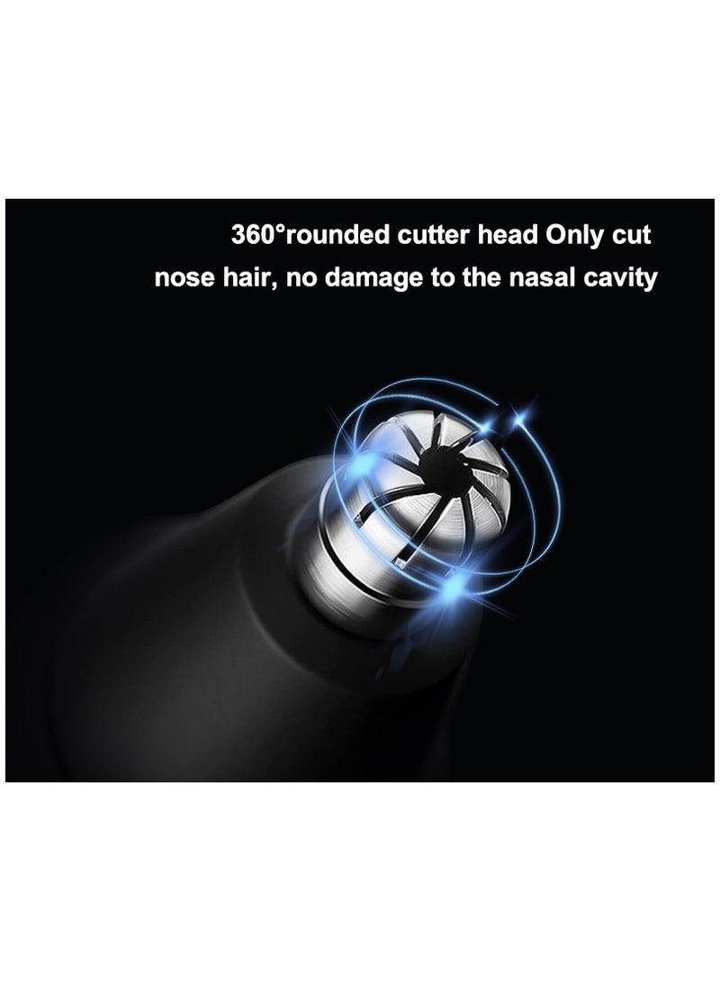 CLIPCLEAN Ear and Nose Hair Trimmer Clipper, 7000 RPM Professional Painless Eyebrow & Facial Hair Trimmer for Men/Women,  USB Rechargeable Electric Nose Hair Trimmer with IPX5 Waterproof, Black - Image 5