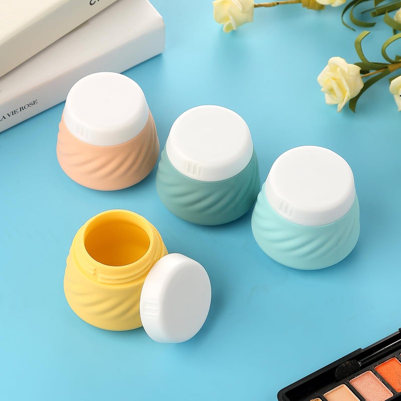 Gemice Silicone Cream Jars TSA Approved Travel Size Containers with Toiletry Bag, Wide Mouth Leak-proof Travel Accessories with Lid for Cosmetic Cream (4 Pack) - Image 5