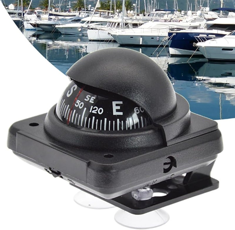 Digital Compass for Car Dashboard Boat Marine Navigation Outdoor Cycling Black - Image 3