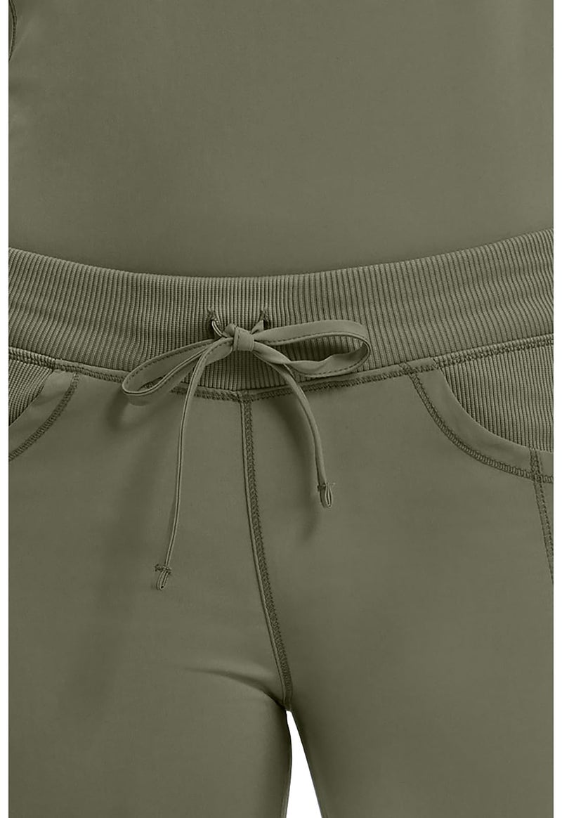 Cherokee Infinity Straight Leg Drawstring Women Scrub Pants 360 Stretch with 4 Pockets 1123AT, M Tall, Olive - Image 4