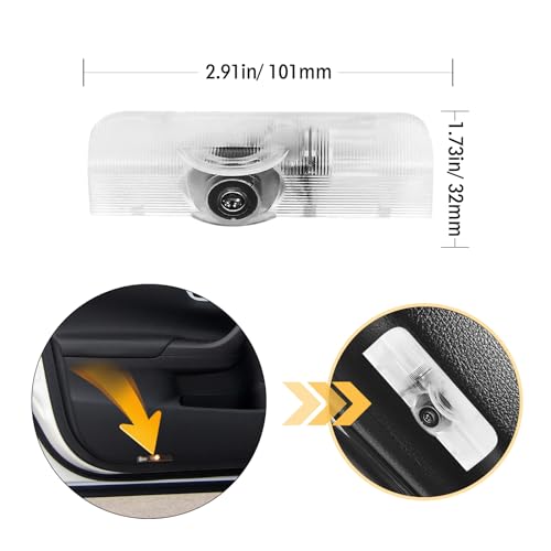 JCRNBU 2PCS Car Door Lights Logo for Altima 2005-2022, Puddle Lights LED Welcome Lights Accessories, Door Courtesy Light LED Ghost Shadow Lights - Image 2