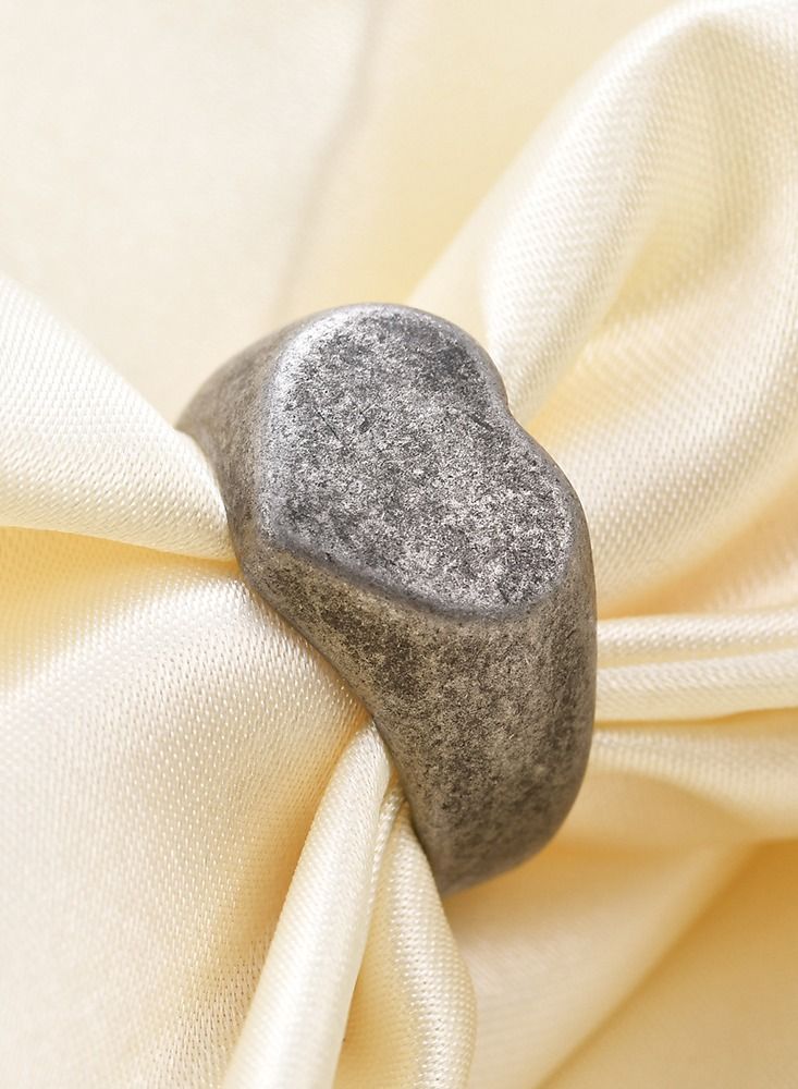 Loquat Stainless Steel Solid Polished Signet Ring