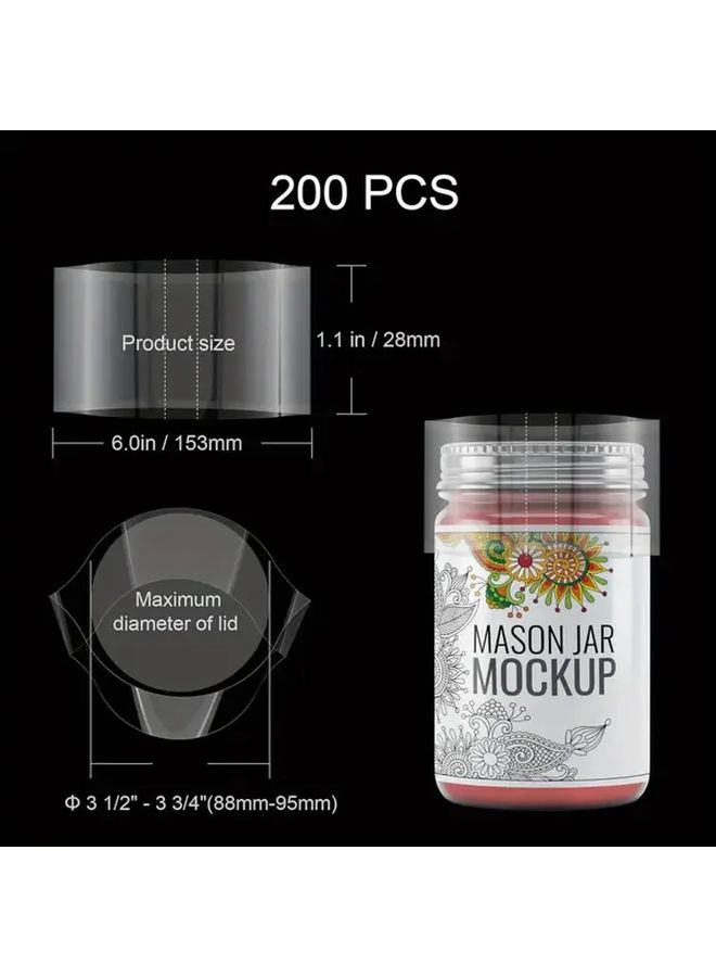 200pcs Heavy Duty Heat Shrink Tape Pre Punched Holes Leakproof Sealing for Bottles Jars Containers Commercial Industrial Use - Image 2