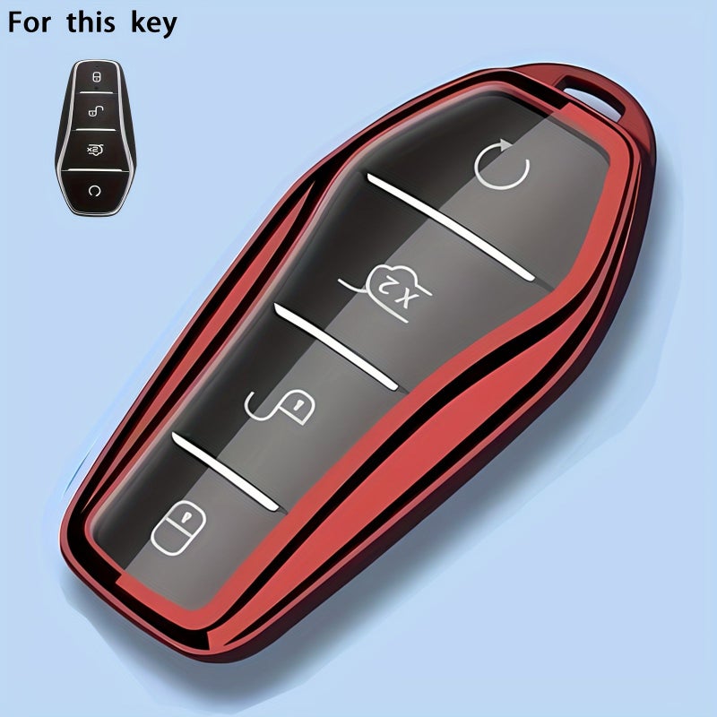 Crimson TPU Smart Remote Key Case Protective Cover Compatible With Han DMI Seagull Leopard Dolphin Guardian 07 Song L Tang EV Song Pro MAX PIUS - Image 4