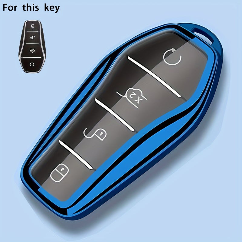 Crimson TPU Smart Remote Key Case Protective Cover Compatible With Han DMI Seagull Leopard Dolphin Guardian 07 Song L Tang EV Song Pro MAX PIUS - Image 3