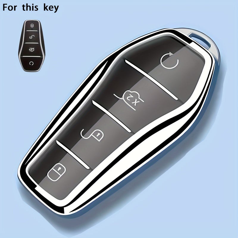 Crimson TPU Smart Remote Key Case Protective Cover Compatible With Han DMI Seagull Leopard Dolphin Guardian 07 Song L Tang EV Song Pro MAX PIUS - Image 5