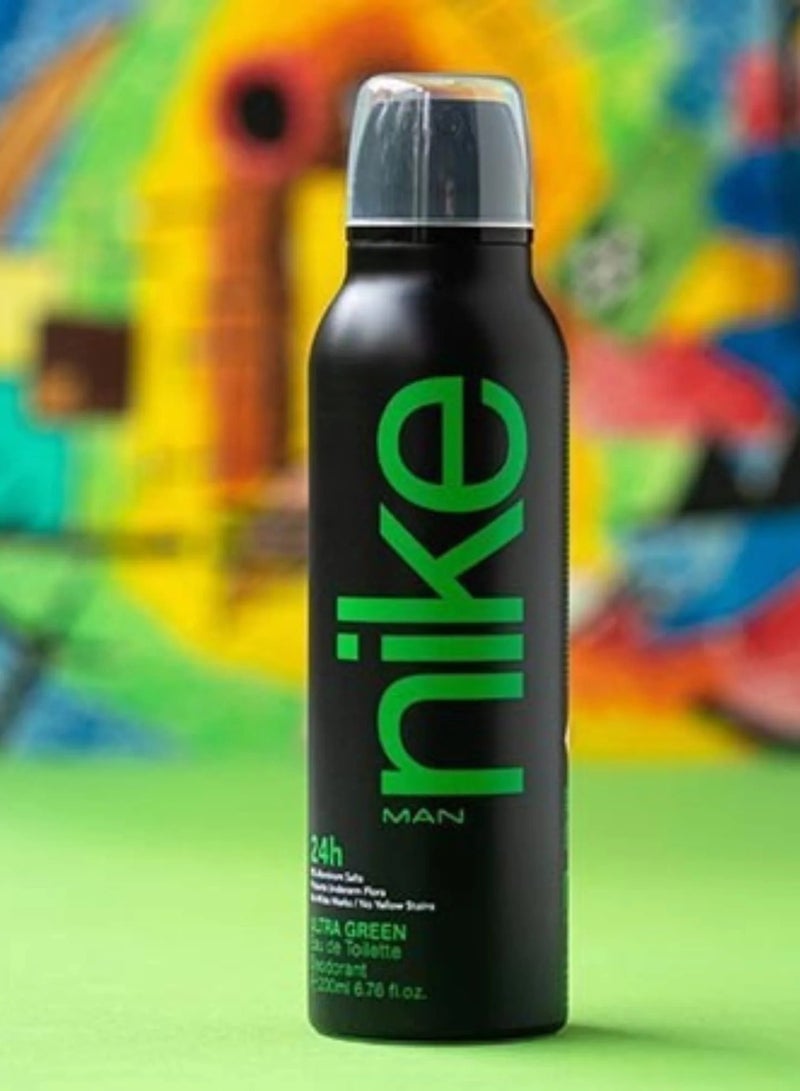 Nike Man 24H Ultra Green Deodorant Spray - Eau De Toilette - 200ml - Image 3