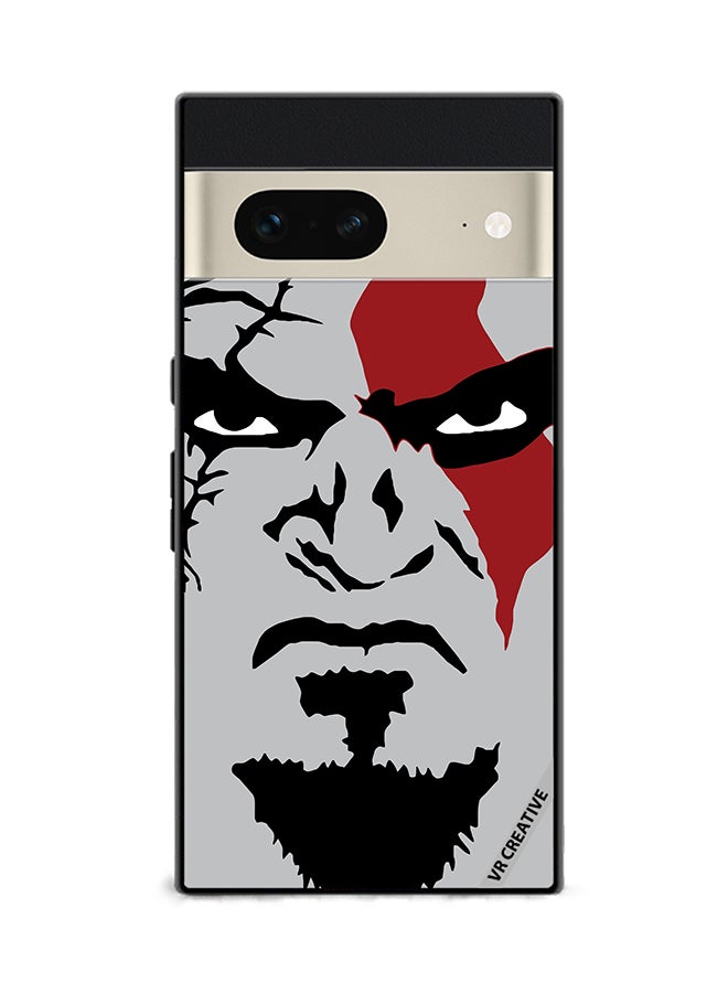 VR CREATIVE Protective Case Cover For Google Pixel 7 Face God Of War Design Multicolour - Image 1