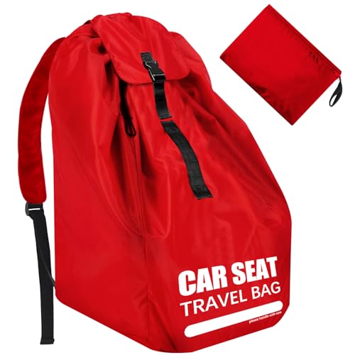 Imbsinvncy Car Seat Travel Bag for Airplane, Large Car Seat Bags for Air Travel with Comfort Padded Straps, Carseat Storage Bag / Backpack for Carseat Airport, Carseat Cover Travel - Baby Travel Essential - Image 1