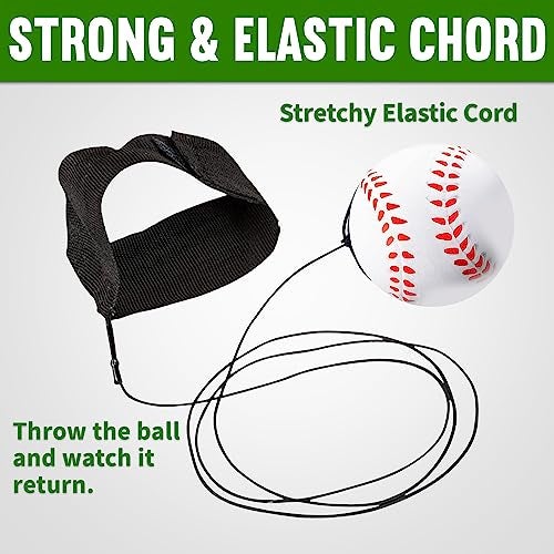 Playbees Reactive Practice Baseballs on Elastic Cord Perfect for Training, Fun Outdoor Activities for Spring Training, Fun Outdoor Activity for Kids, Boy or Girl, Party Favor (12 Pack) - Image 5