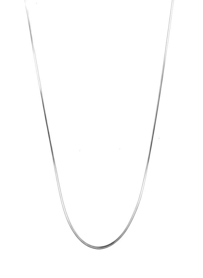 Parnika 925 Pure Sterling Silver Square Snake Chain Necklace for Men & Women | Chandi Chain for Girls & Boys | Italian Style Silver Chain | 16 18 20 24 Inch | 1mm 1.2mm 1.3mm (1 mm, 16 inch) - Image 1