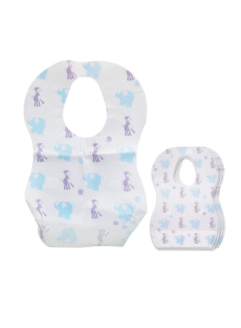 STAR BABiES Combo Pack Bibs Pack Of 10 With Disposable Towel Pack Of 3 Elephant - Image 4