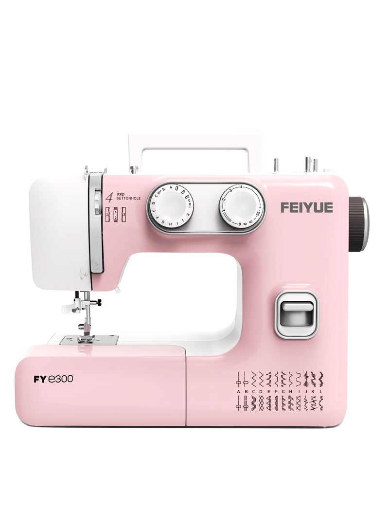 فيوي مكينة خياطة منزلية فييو وردي  24 غرزة مزودة بمحرك سيرفو FYE300 - Image 1