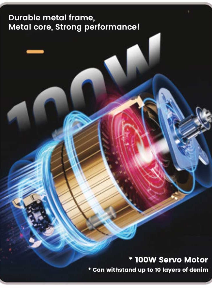 فيوي مكينة خياطة منزلية فييو وردي  24 غرزة مزودة بمحرك سيرفو FYE300 - Image 5