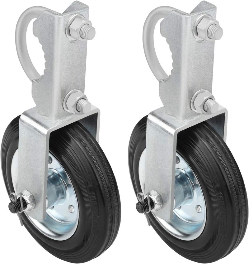 MOFEEZ Gate Wheel for Metal Swing Gate with 1-5/8" Thru 2" Gate Frames, Gate Support Wheel for Chain Link Fence (Set of 2) - Image 1