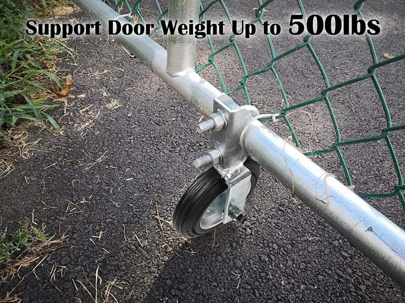 MOFEEZ Gate Wheel for Metal Swing Gate with 1-5/8" Thru 2" Gate Frames, Gate Support Wheel for Chain Link Fence (Set of 2) - Image 4