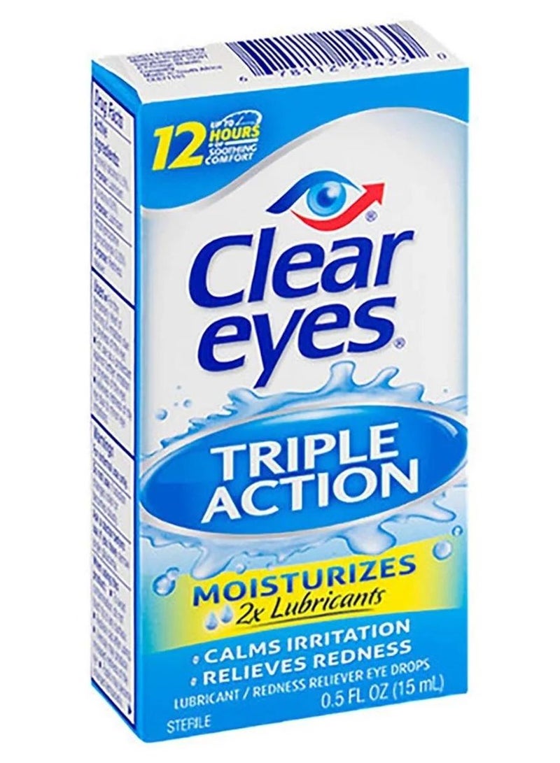 كلير آيز قطرة عين شفافة لتخفيف الألم ثلاثي المفعول 15 مل - Image 1